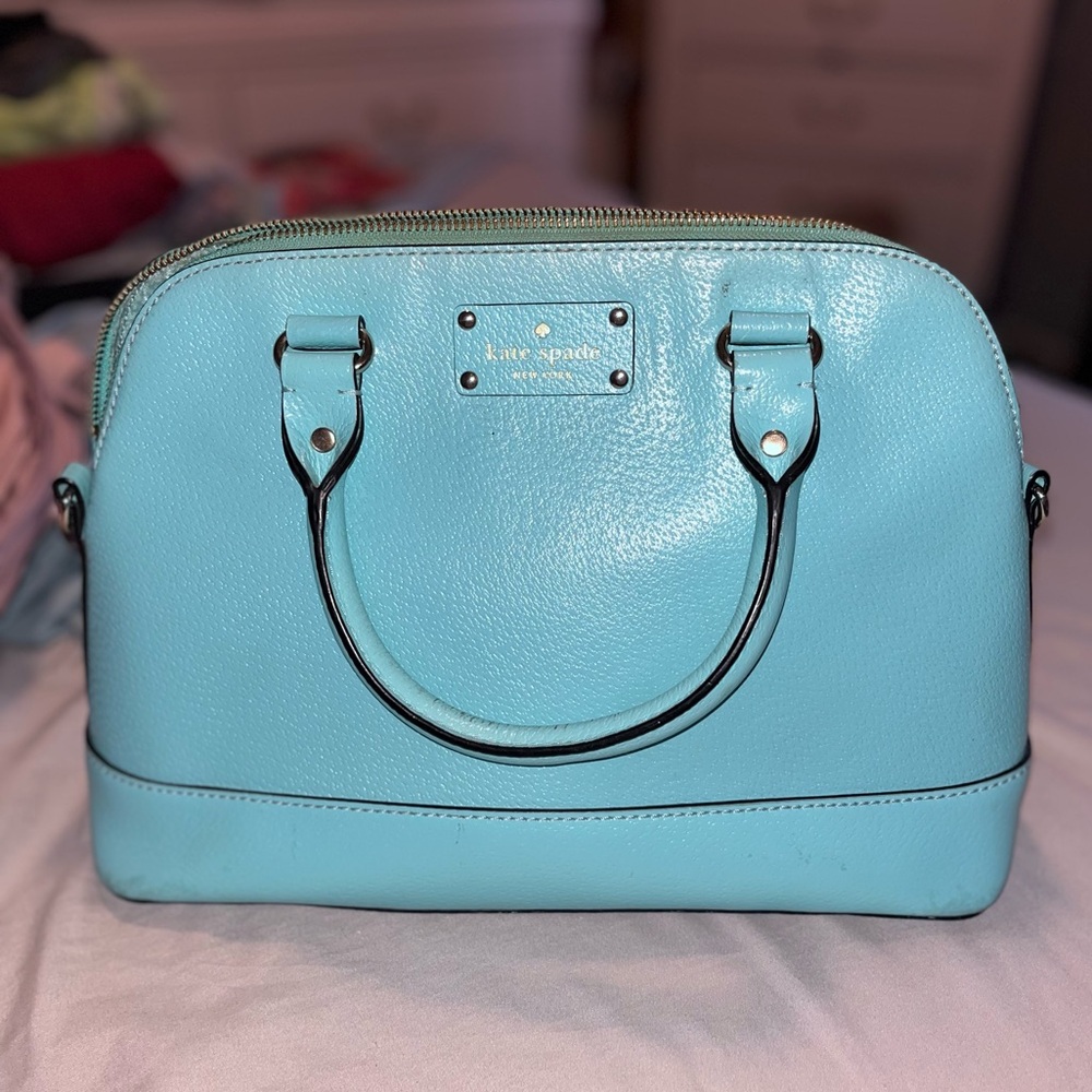 Kate Spade Blue Leather Satchel & Wallet